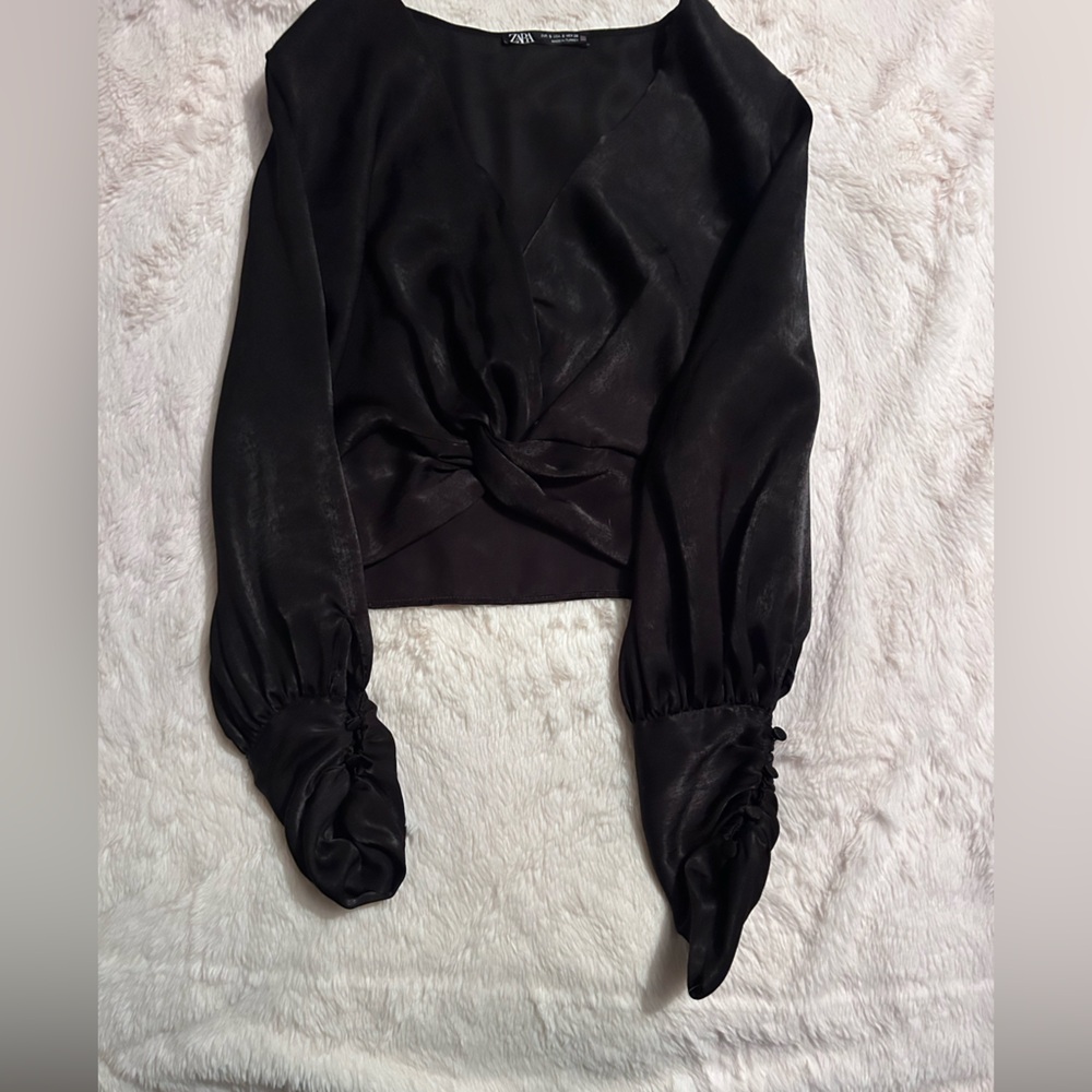 Zara top black - silky